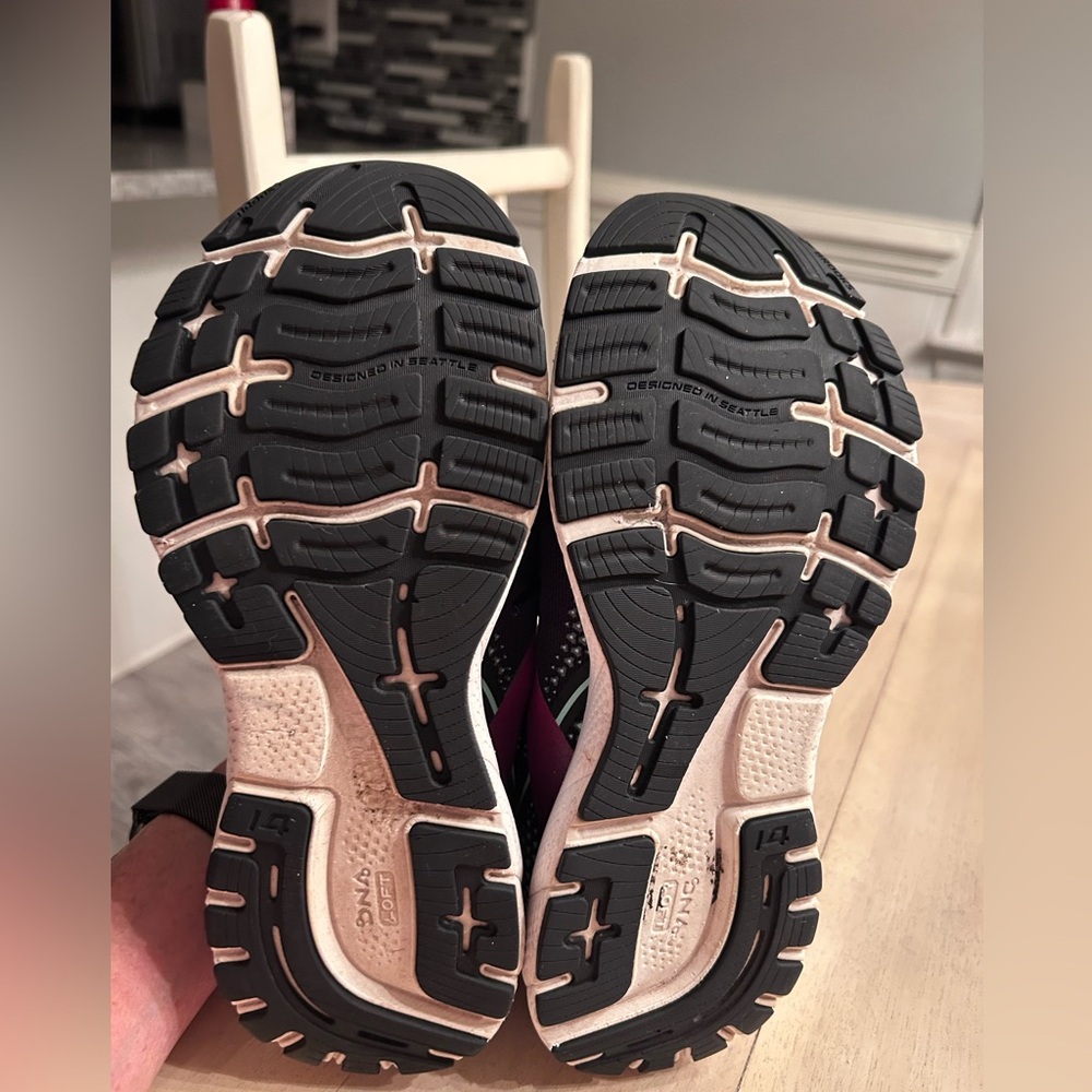 Brooks Women's Black Running Shoes with Pink and Mint Accents - Picture 8 of 11